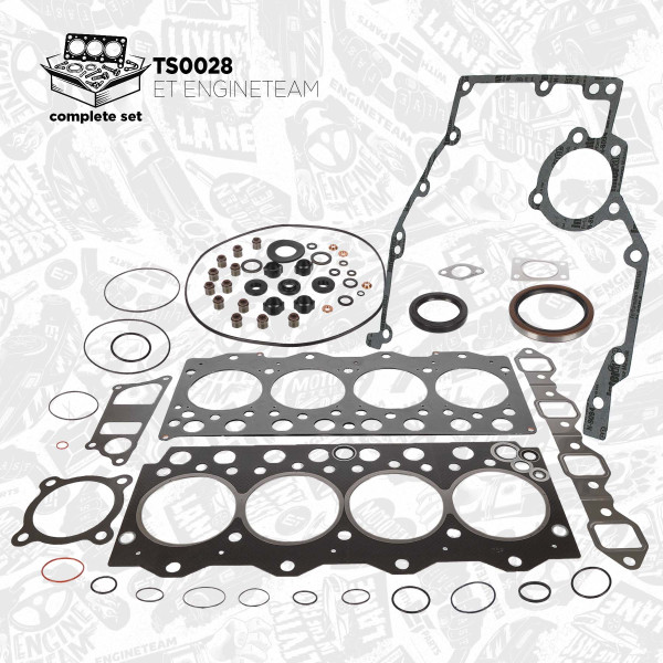 TS0028, Full Gasket Set, engine, Full gasket set, ET ENGINETEAM, Cummins B3.3 full set těsnění, 3800939, 6140211341, 6140-21-1341, 6204111830, 6204-11-1830, 6204111840, 6204-11-1840, 6204118810, 6204-11-8810, 6204213530, 6204-21-3530, 6204414541, 6204-41-4541, 6205115811, 6205-11-5811
