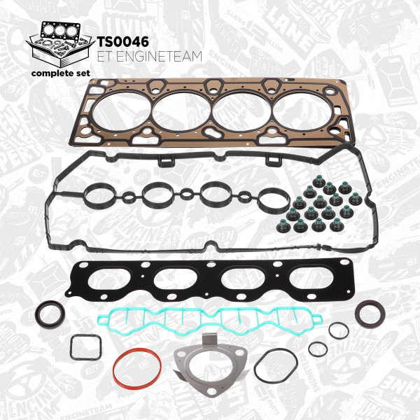 TS0046, Gasket Set, cylinder head, Cylinder head gasket set, ET ENGINETEAM, Opel Astra Insignia Mokka Zafira A 16 XER Z 16 XER 1,6 2006+, 6606019, 93190885, 504.200