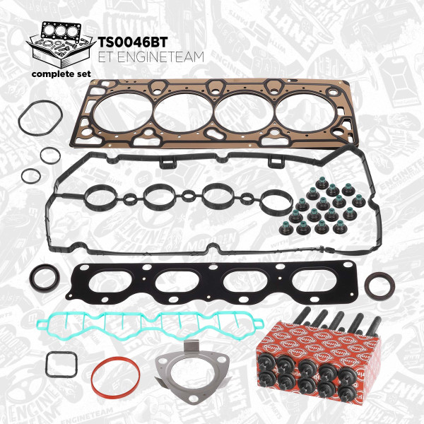 TS0046BT, Gasket Set, cylinder head, Cylinder head gasket set, ET ENGINETEAM, Opel Astra Insignia Mokka Zafira A 16 XER Z 16 XER 1,6 2006+, 6606019, 93190885, 504.200