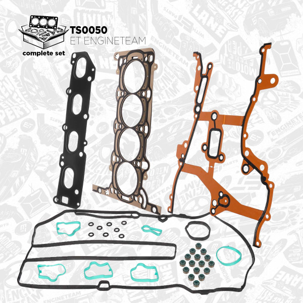 TS0050, Gasket Set, cylinder head, Cylinder head gasket set, ET ENGINETEAM, 1606079, 1629009, 93168201, 744.150