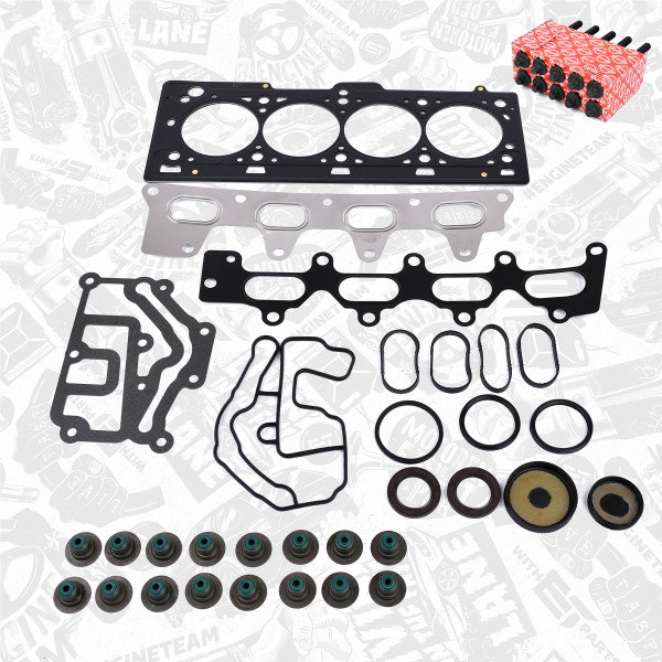 TS0051BT, Gasket Set, cylinder head, Cylinder head gasket set, ET ENGINETEAM, Renault Nissan Kubistar Clio Kangoo Megane Thalia 1,4 K4J K4M 2003+, 7701471886, 7701471373, 852.010, 852.011