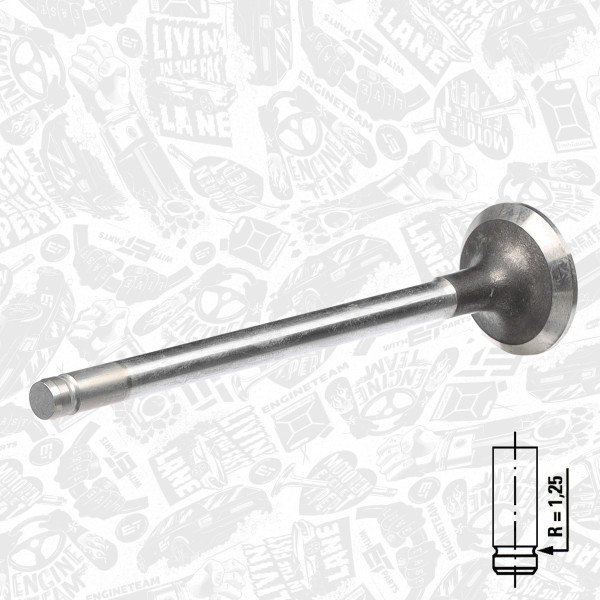 VE0006, Exhaust Valve, Exhaust valve, ET ENGINETEAM, Citroen AX/Saxo, Peugeot 106 1,0i CDY/CDZ/RFU/TU9 1984-2003, 0949.58, 97531046, 537844, R4229/RCR, V91272, 4229EX/01