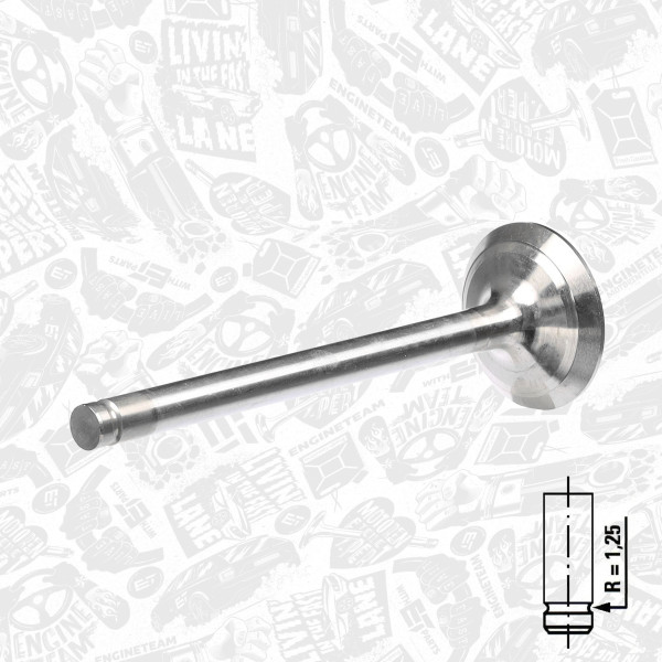 VE0008, Exhaust Valve, Exhaust valve, ET ENGINETEAM, Citroen  Peugeot 1,6/1,8/1,9i/GTI/CTI 1984-2002, 0949.57, 537851, R4293/RCR, V91275, 4293EX/01, R4363/RARCR