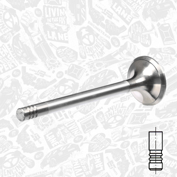 VE0009, Auslassventil, Auslassventil, ET ENGINETEAM, 89FF6505FA, 013VA30304000, 18375, R4376/BMCR, V91168, R4376/BMARCR