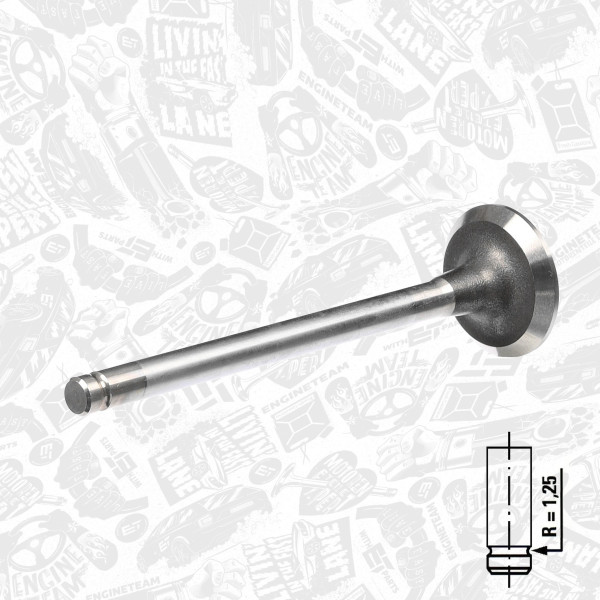 VE0011, Exhaust Valve, Exhaust valve, ET ENGINETEAM, Opel Astra/Corsa/Kadette 1,2/1,4i 1988-2001, 641302, 90323524, 29296, R4465/RCR, V91212