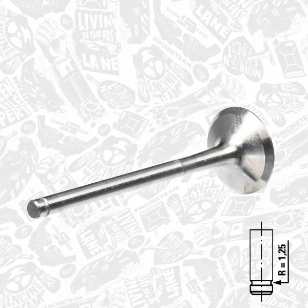 VE0012, Exhaust Valve, Exhaust valve, ET ENGINETEAM, Dacia Logan, Renault Clio/Megane/Logan 1,4/1,6i 1985+, 7701465090, 7701468149, 7700865832, 511018, R4575/RCR, V91836, V94442