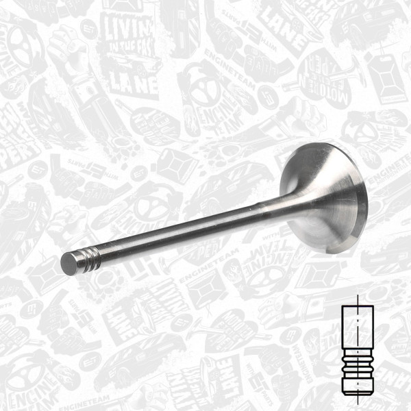 VE0016, Exhaust Valve, Exhaust valve, ET ENGINETEAM, Daewoo Ford Opel Skoda 1,8/2,0i/TDI/TDDi 1993+, 4500864, 641325, 642858, 90410813, 291119, R4650/BMCR, V91998, 29354