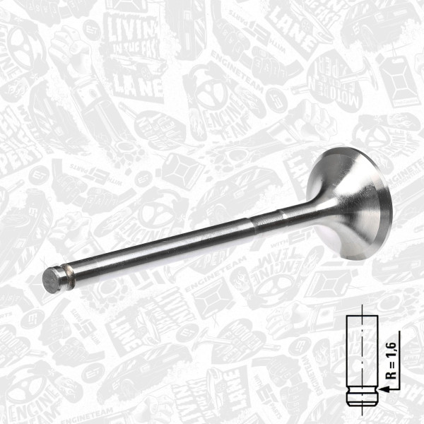 VE0026, Exhaust Valve, Exhaust valve, ET ENGINETEAM, Citroen Fiat Iveco Opel Renault Peugeot 2,8D/TDI/HDi/dTi 1995+, 5001836573, 99432837, 0949.A0, 171055, R4887/BMCR, V91994, 0949A0