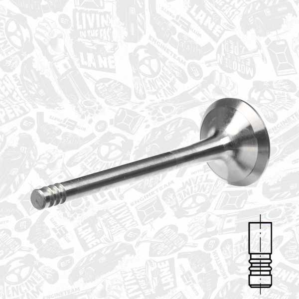 VE0040, Exhaust Valve, Exhaust valve, ET ENGINETEAM, Skoda VW Audi Seat 1,9D/TD 1989-2004, 028109611E, 39474, R6037/RCR, V94109