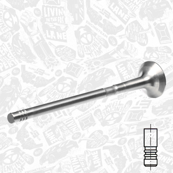 VE0065, Auslassventil, Auslassventil, ET ENGINETEAM, Alfa Romeo Fiat Opel 1,3D/JTD/CDTI 2003+, 12915-85E00, 46518931, 55208213, 641071, 291112, R6305/BMCR, V95016