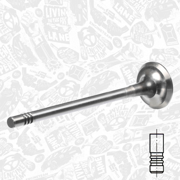 VE0071, Auslassventil, Auslassventil, ET ENGINETEAM, Citroen Ford,Peugeot Fiat Volvo 1,6HDi/TDCi/D 2004+, 0949C3, 1229883, 30711497, Y6011-2121, 0949.C3, 9640840080, 539010, R6398/BMCR, V94961, 3M5Q6505AA, Y60112121, Y601-12-121