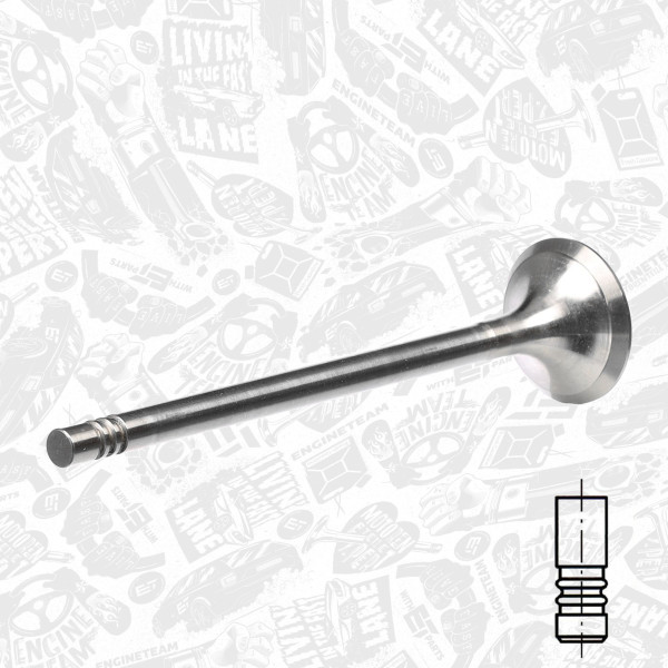 VE0072, Exhaust Valve, Exhaust valve, ET ENGINETEAM, Citroes C2/C3/C4, Peugeot 206/207/307 1,4i KFU (ET3J4) 2003-2006, 0949.C4, 539027, R6442/BMCR, V98082