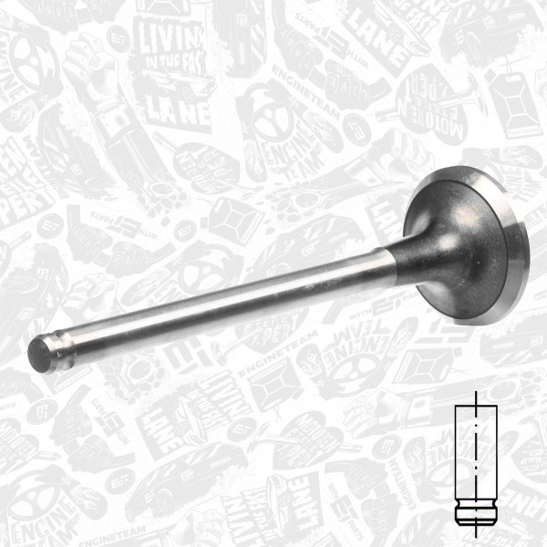 VE0083, Auslassventil, Auslassventil, ET ENGINETEAM, Citroen Fiat Iveco Opel Renault 2,5/2,8D/TD/DTI/HDi 1980-2007, 7302157, 7701203675, 007VA30725100, 17064, 820830, R3991/RCR, V91294, R3991/BMCR