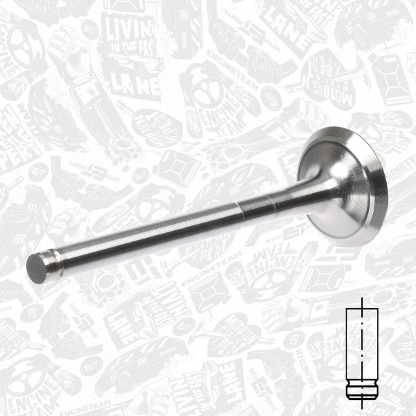 VE0090, Auslassventil, Auslassventil, ET ENGINETEAM, Renault Laguna, Volvo 1,8/2,0i 1993-2001, 3344842-4, 7701466607, 265927, 510202, R4724/RCR, V94039