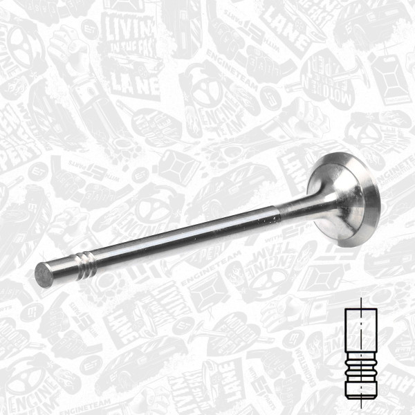 VE0092, Auslassventil, Auslassventil, ET ENGINETEAM, Fiat Punto/Stilo/Bravo 1,2/1,4i 1996+, 46471639, 46553049, 171035, R4877/RCR, V94030, 171053