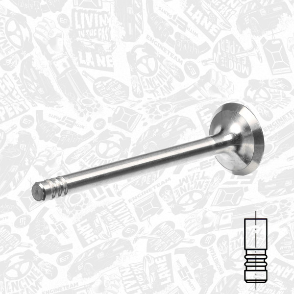 VE0096, Auslassventil, Auslassventil, ET ENGINETEAM, VW Lupo/Polo, Seat Arosa/Cordoba/Ibiza 1,0i AER/ALL 1996-2005, 030109611N, 39515, R4965/R, V94197