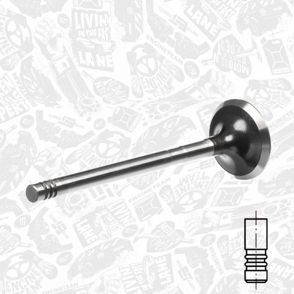 VE0097, Auslassventil, Auslassventil, ET ENGINETEAM, Ford Escort/Mondeo 1,8/2,0i 1992-2001, 948M6505D2A, 1033899, 105-35552, R4999/BMCR, V94076