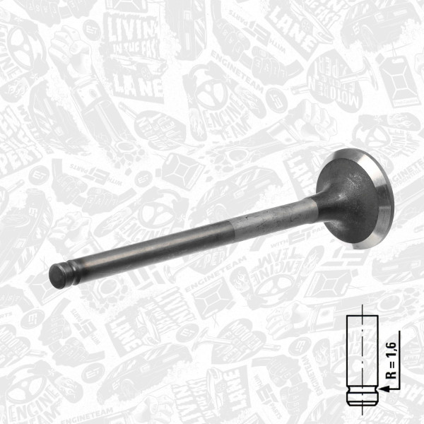 VE0101, Auslassventil, Auslassventil, ET ENGINETEAM, Hyundai Kia Mitsubishi 2,5D/TD 1986+, 22212-42520, MD198406, 821001, R6103/BMNT