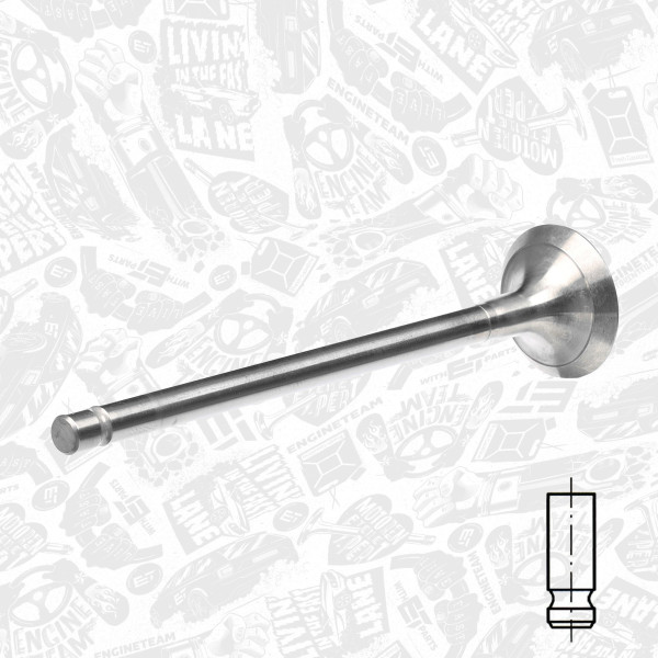 VE0105, Auslassventil, Auslassventil, ET ENGINETEAM, Citroen Berlingo/C3/C4/Xsara, Peugeot 206/307 1,6i NFU (TU5JP4) 2000+, 0949A8, 0949C5, 537174, R6148/RCR, V94204, 539008, R4976/RCR