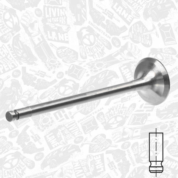 VE0169, Exhaust Valve, Exhaust valve, ET ENGINETEAM, Citroen Peugeot C4 Picasso Grand Picasso 308 3008 5008 HNS (EB2ADTS) 1,2 THP 2014+, 9807645980, 9675073180, 539053, R6937/BMAR