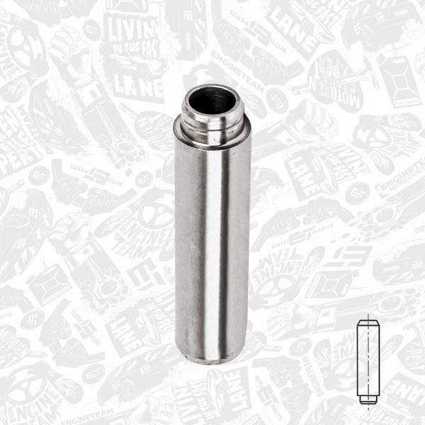 VG0045, Valve Guides, Valve guide inlet / exhaust, ET ENGINETEAM, 5410531230, 001FX30435000, 010122500000, 20080350050, 610260, 81-16103, G11300, VAG96134