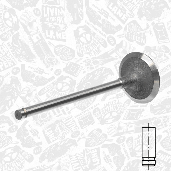 VI0023, Intake Valve, Inlet valve, ET ENGINETEAM, Renault Clio/Kangoo/Twingo 1,2i 1996+, 7701469266, 511019, R4933/S, V94180, R7013/SARCR