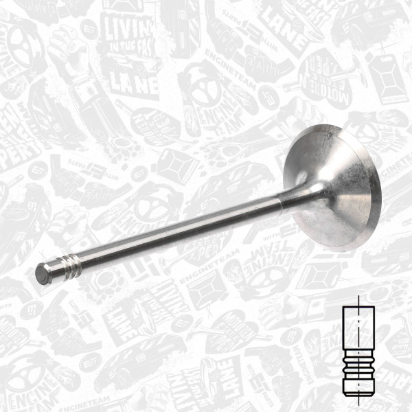 VI0050, Intake Valve, Inlet valve, ET ENGINETEAM, Skoda VW Audi Seat 2,0FSI/TFSI 2002+, 06D109601K, 06E109601E, 06E109601F, 331116, R6206/S, V94691