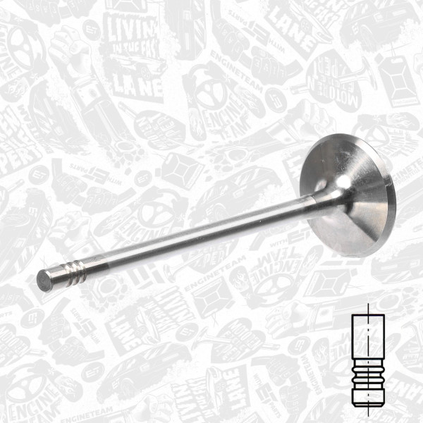 VI0078, Intake Valve, Inlet valve, ET ENGINETEAM, Opel Astra G/H 1,2/1,4i 1996+, 641051, 9158477, 641045, 29455, R4878/SCR, V94245