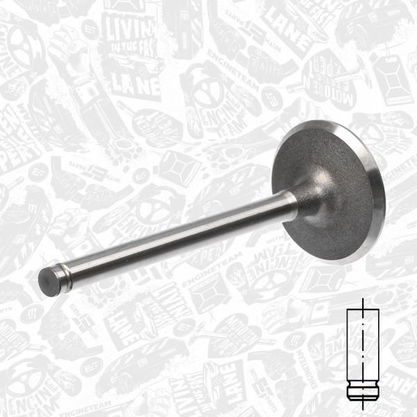 VI0083, Einlassventil, Einlassventil, ET ENGINETEAM, Citroen Peugeot 205/306 1,8/1,9i 1984-2002, 0948.56, 91535017, 9635317980, 094856, 50004331, 537853, R4292/XB, V91277, R4362/S, 94856