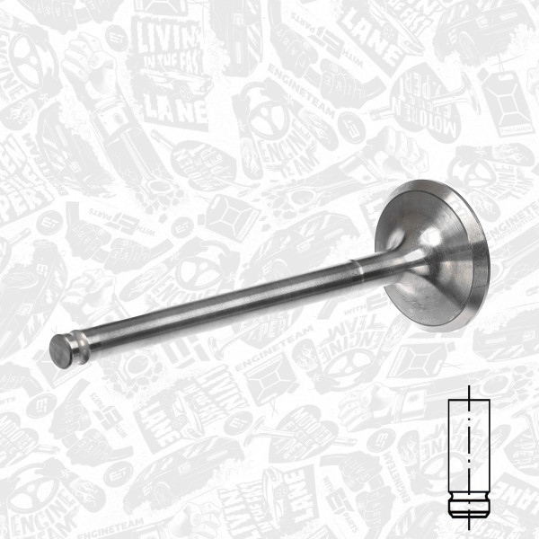 VI0088, Intake Valve, Inlet valve, ET ENGINETEAM, Fiat Ducato/Regata 1,7/1,9D 1984-2001, 17065, 50004569, R3953/SCR, V91295