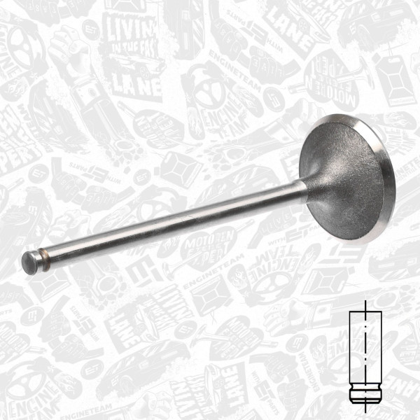 VI0107, Intake Valve, Inlet valve, ET ENGINETEAM, Citroen Xantia/Xsara, Peugeot 306/406 1,8i LFY (XU7JP4) 1995-2003, 0948.92, 962894338, 962894380, 537006, R6112/S, V94175