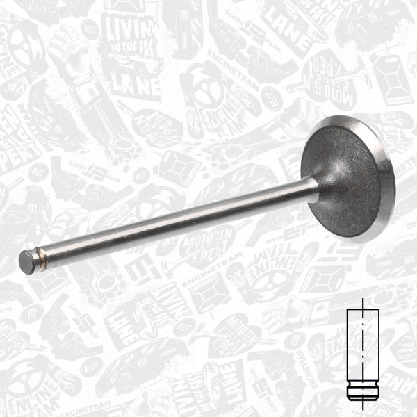 VI0108, Einlassventil, Einlassventil, ET ENGINETEAM, Citroen C4/C5/Xsara, Peugeot 206/307 2,0i RFN (EW10J4) 2000+, 0948.99, 9623950380, 531010, R6113/S, V94200