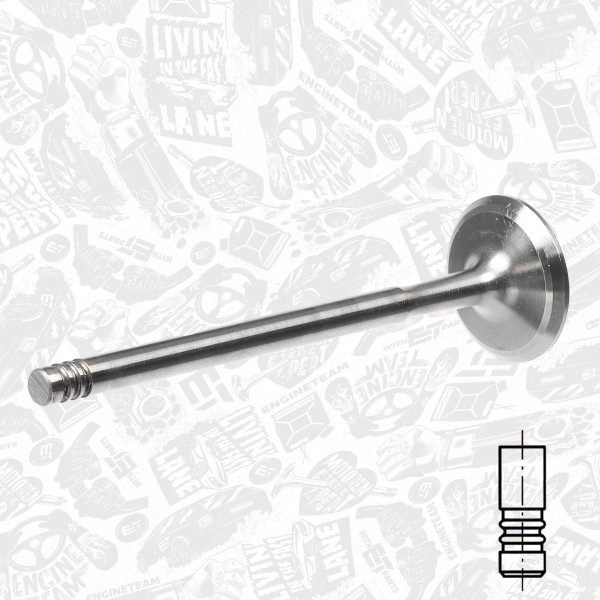 VI0125, Intake Valve, Inlet valve, ET ENGINETEAM, Alfa Romeo Fiat Lancia 1,4i 2000+, 55185028, R6506/SCR, V98026