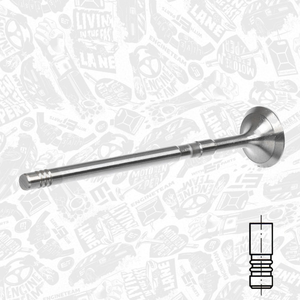 VI0137, Einlassventil, Einlassventil, ET ENGINETEAM, Alfa Romeo Fiat Ford Opel 1,3D/CDTI 2003+, 12911-68L10-000, 55204574, 641475, 291129, R6636/SCR