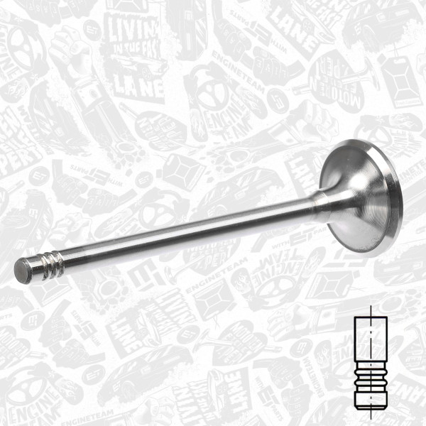 VI0149, Einlassventil, Einlassventil, ET ENGINETEAM, Citroen Fiat Ford Peugeot 2,2HDi/TDCi 2006+, 0948.E5, 039VE31990000, 539050, 820012, R6595/SCR, V95083