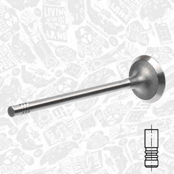 VI0154, Intake Valve, Inlet valve, ET ENGINETEAM, Nissan Opel Renault 2,0dCi/CDTI 2005+, 13201-00Q0A, 4431242, 7701476596, 93161682, 539024, R6574/S, V95001, VL186100, 1320100Q0A