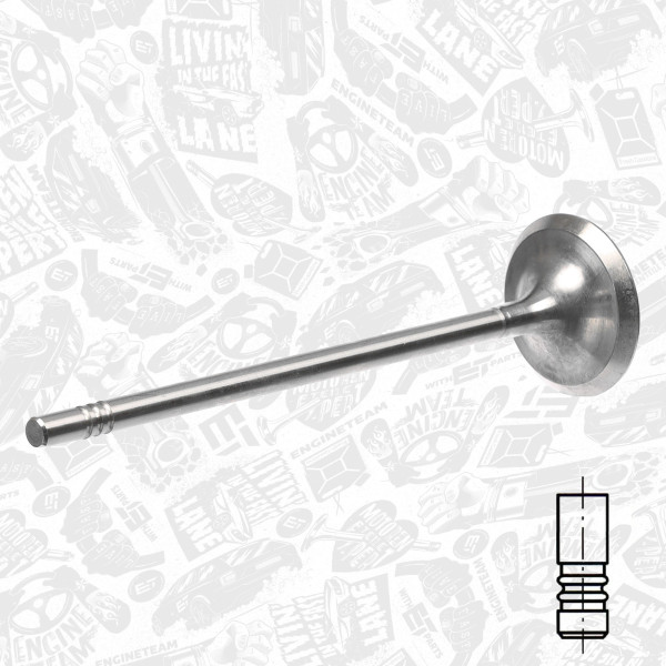 VI0156, Intake Valve, Inlet valve, ET ENGINETEAM, Skoda VW Seat 1,0 CHYA/CHYB 2011+, 04E109601, 398000