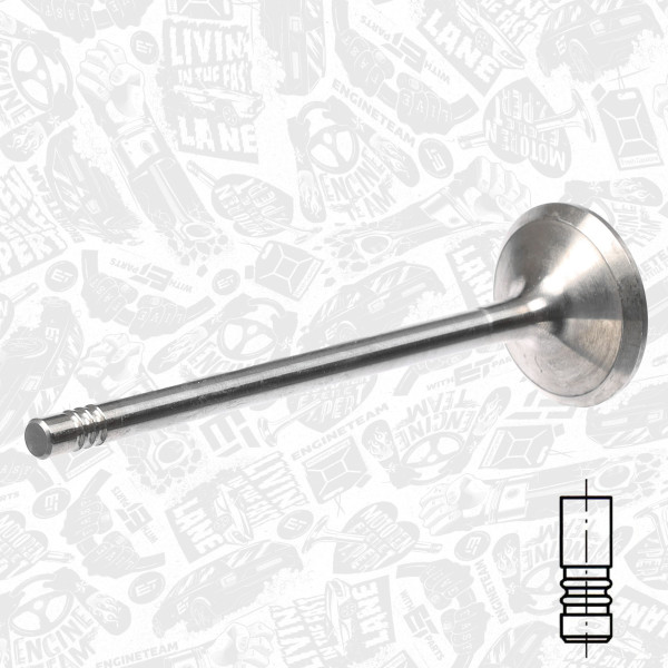 VI0160, Intake Valve, Inlet valve, ET ENGINETEAM, Volvo S60/S70/S80/V70 2,4i  1997+, 1369828, 9454607, R6298/SCR, V95049