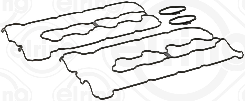 008.560, Gasket Set, cylinder head cover, Cylinder head cover gasket - set, ELRING, 11127566288, 11127566289, 11127566290, 15-10180-01, 24-30280-00/0, 56056200, 9115490, HM5396, RK0921, V90264-00, VS50834, 56056300, 71-10179-00, RK0922, VS50835, X71046-01, 71-10180-00, X71047-01