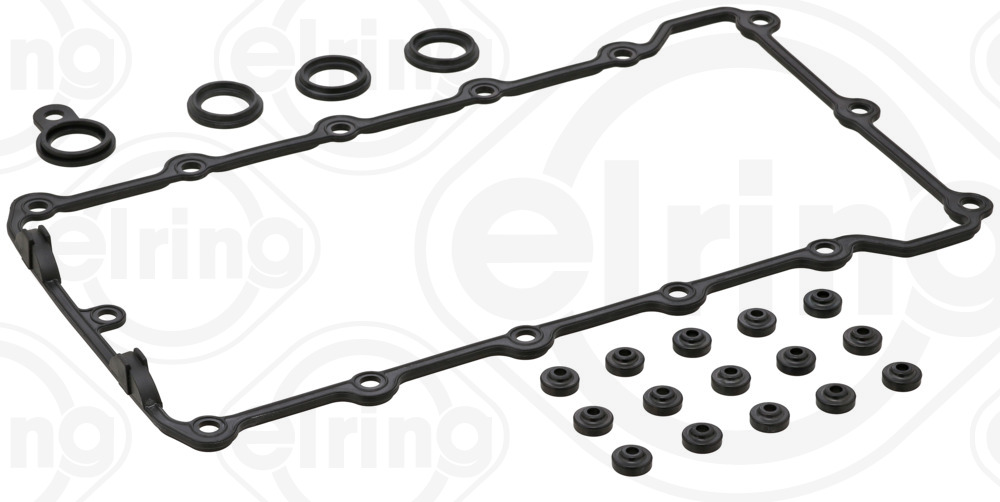 135.391, Gasket Set, cylinder head cover, Cylinder head cover gasket, ELRING, 11121721876, 036-1447, 08.11.010, 15-28484-01, 56002000, HL733, RK6315, V31664-00, VS50531, VS50798R, 036-1455, 135.390