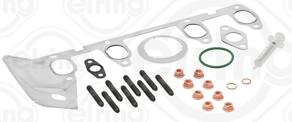 196.390, Mounting Kit, charger, Gasket various, ELRING, 04-10040-01, JTC11820, 05105634AA, 1K0253725, 7H0253725A
