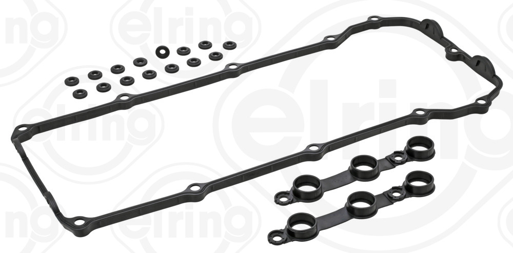 318.590, Gasket Set, cylinder head cover, Cylinder head cover gasket - set, ELRING, 11129070990, 026178P, 036-1681, 12175, 15-33077-01, 24-29076-00/0, 56027600, 9115412, HK9597, HM5386, V36012-00, VS50368, VS50626R