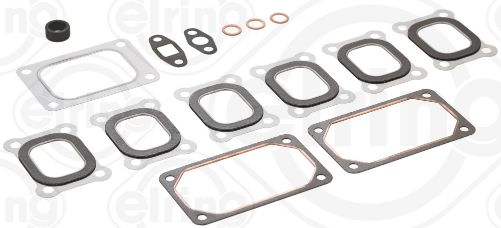 390.350, Gasket Set, intake/exhaust manifold, Intake / exhaust manifold gasket, ELRING, 3092641, 3093504, 11-33889-02, M38475-00, MS19472, 2.91081, 20784537, 417382, 420643, 4206439, 470939, 7408170959, 7420784537, 8170959, 8187272