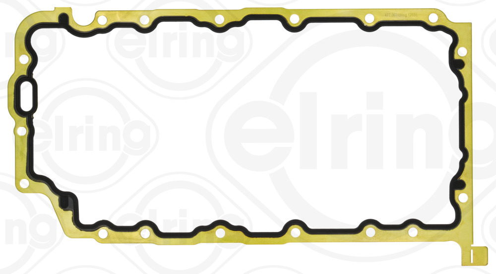 477.060, Gasket, oil sump, Oil pan gasket, ELRING, 652605, 9543422, 90502195, 026328, 1042652, 14065400, 31-029575-00, 54631, 71-34164-00, JH5057, OP0303, 026328P, X54631-01