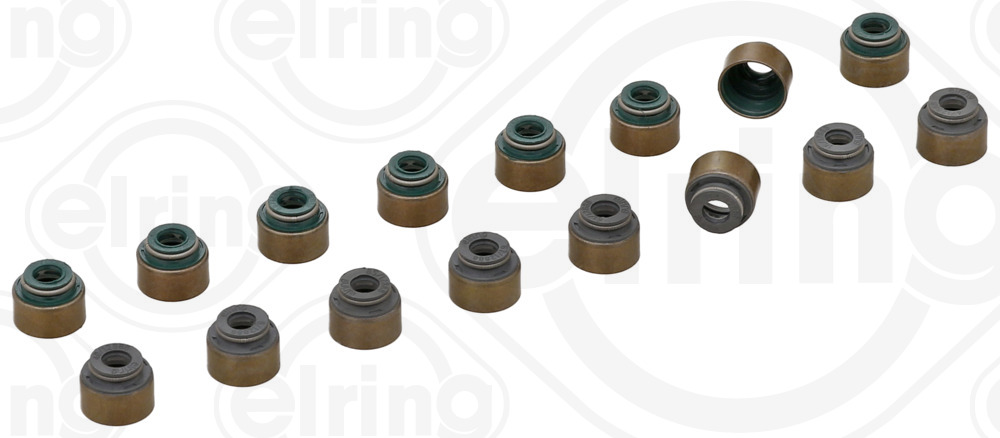 569.740, Seal Set, valve stem, Valve stem, ELRING, 12-52829-04, 19036072, 57016600, N92012-04, VK3386, 12-52829-06, 57038300, N92012-05, 1029213, 1031012, 97MF6571AA, 97MF6571BA, B3C810155, B3C8-10-155, B66010155, B660-10-155, KL0110155, KL01-10-155, KL0210155, KL02-10-155, MB66010106, RF7J10155, RF7J-10-155
