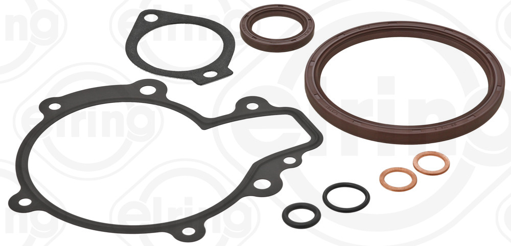 690.500, Gasket Set, crank case, Gasket set crankcase, ELRING, 54155800, 11111485171, 4667198, 4805071, 4807977, 96440222, 96440233