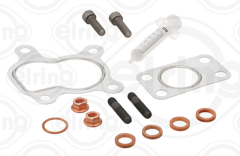 714.590, Mounting Kit, charger, Turbocharger gasket, ELRING, 04-10081-01, 54357121000