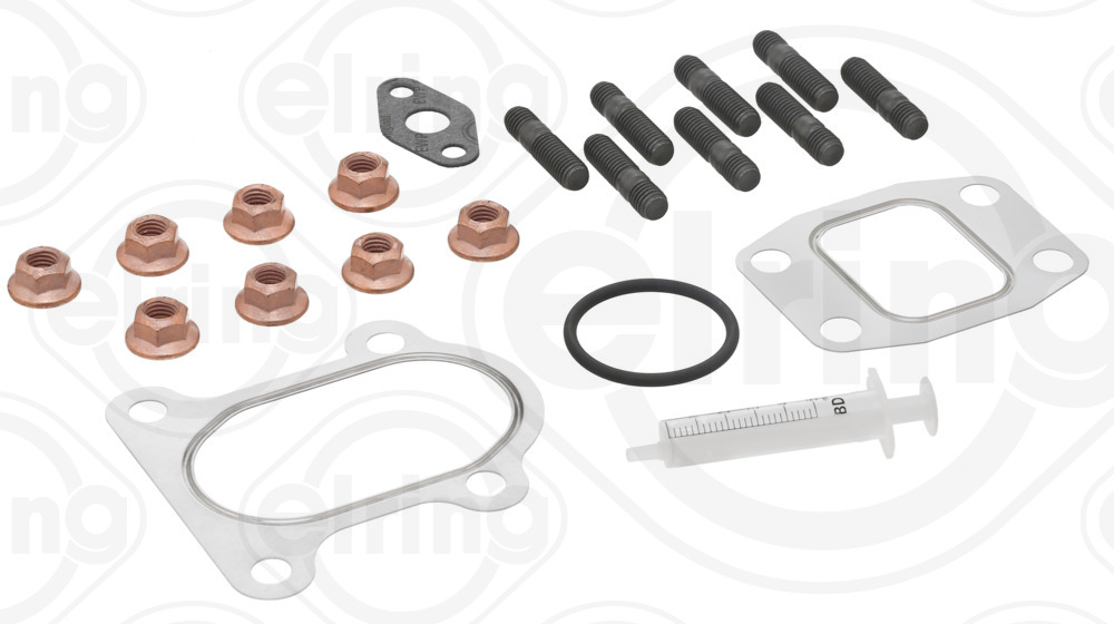 715.390, Mounting Kit, charger, Gasket various, ELRING, 53167121000, 0009903150, 0219978448, 0279977948, 0289976348, 9000960199, 9040961899, 9040962799, 9040963099, 9040964299, 9040964399, 9040965899, 9040966399, 9040966599, 9040966899, 9040967299, 9040967399, 9040967699, 9040968399, 9040968599, 9903150