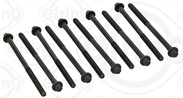 758.370, Cylinder Head Bolt Set, Bolt set, ELRING, 0204.84, 016201B, 14-32076-01, 22-15001B, 81000700, 9503751, BK6394, HBS082, T03751-00, 020484