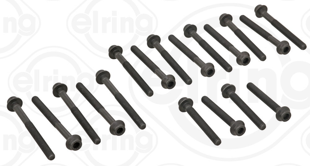 820.106, Cylinder Head Bolt Set, Bolt set, ELRING, 6039900110, 6039900210, 6039900310, 016272B, 10231, 14-32031-01, 22-26069B, 81012500, 9550084, BK5310, HBS058, T50084-00, OM601